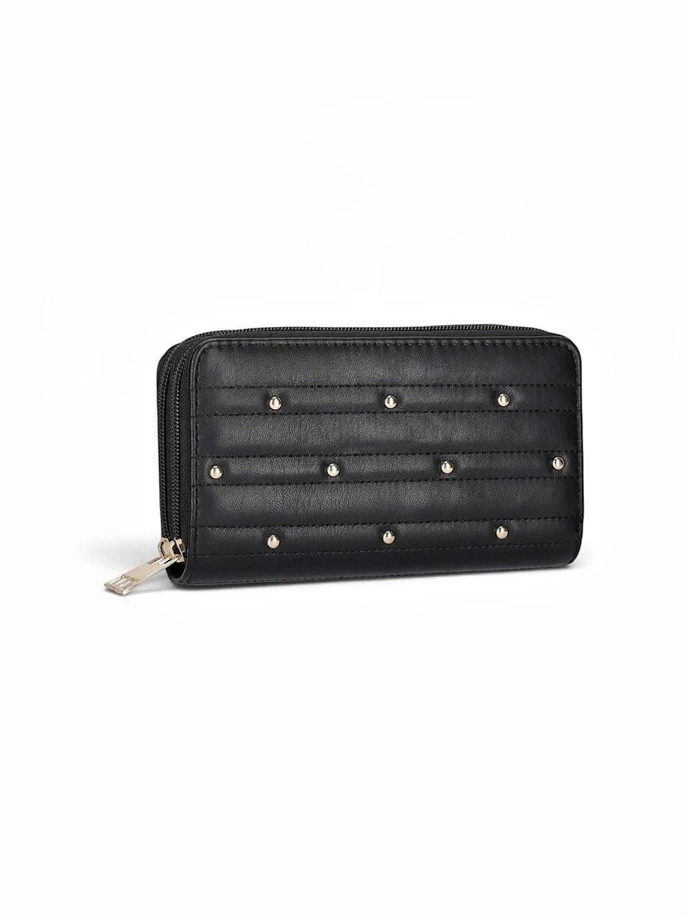 Couture Gems Studded Zip-Around Wallet. 7.5” by 3.9”. Multiple compartments